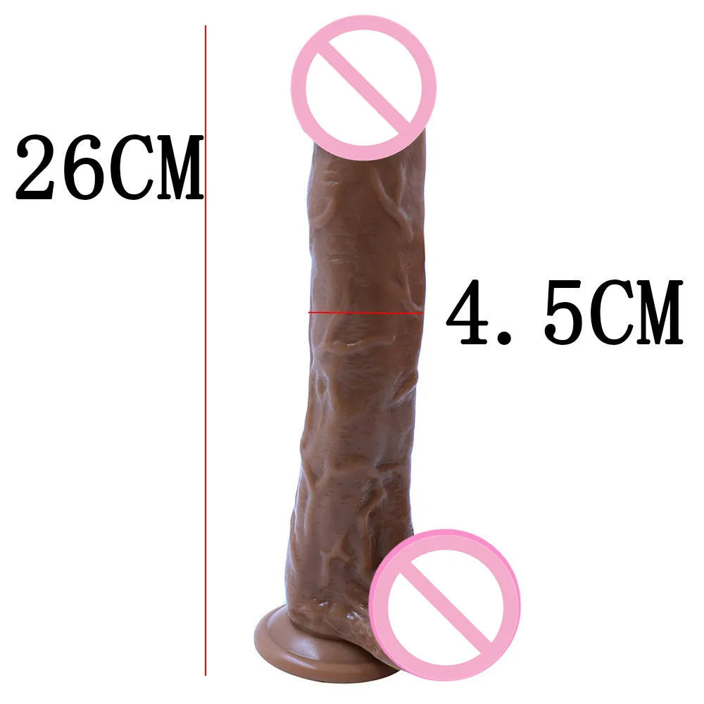 Realistischer Dildo mit Saugfuß – 26 cm | Flexibel & hautähnlich
