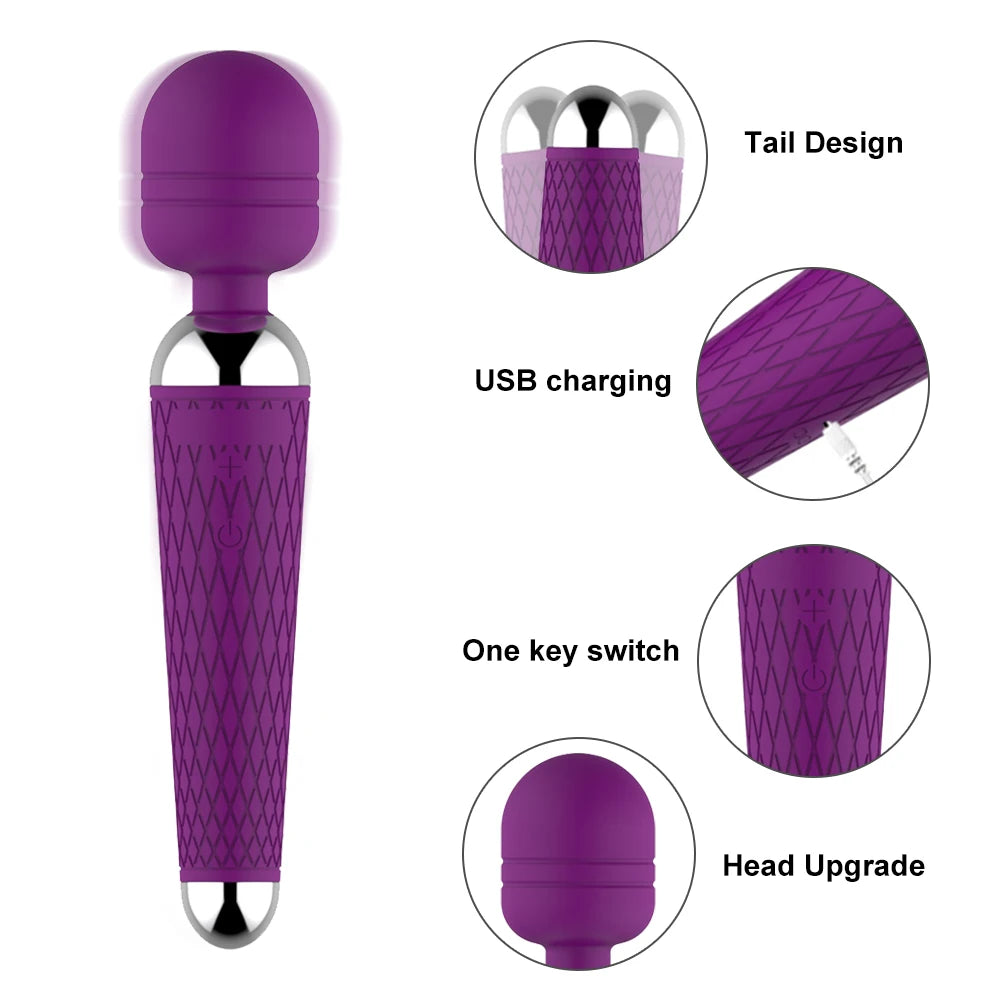 Vibrator mit 16 Vibrationsmodi – 18 cm / Wasserdicht & USB-aufladbar