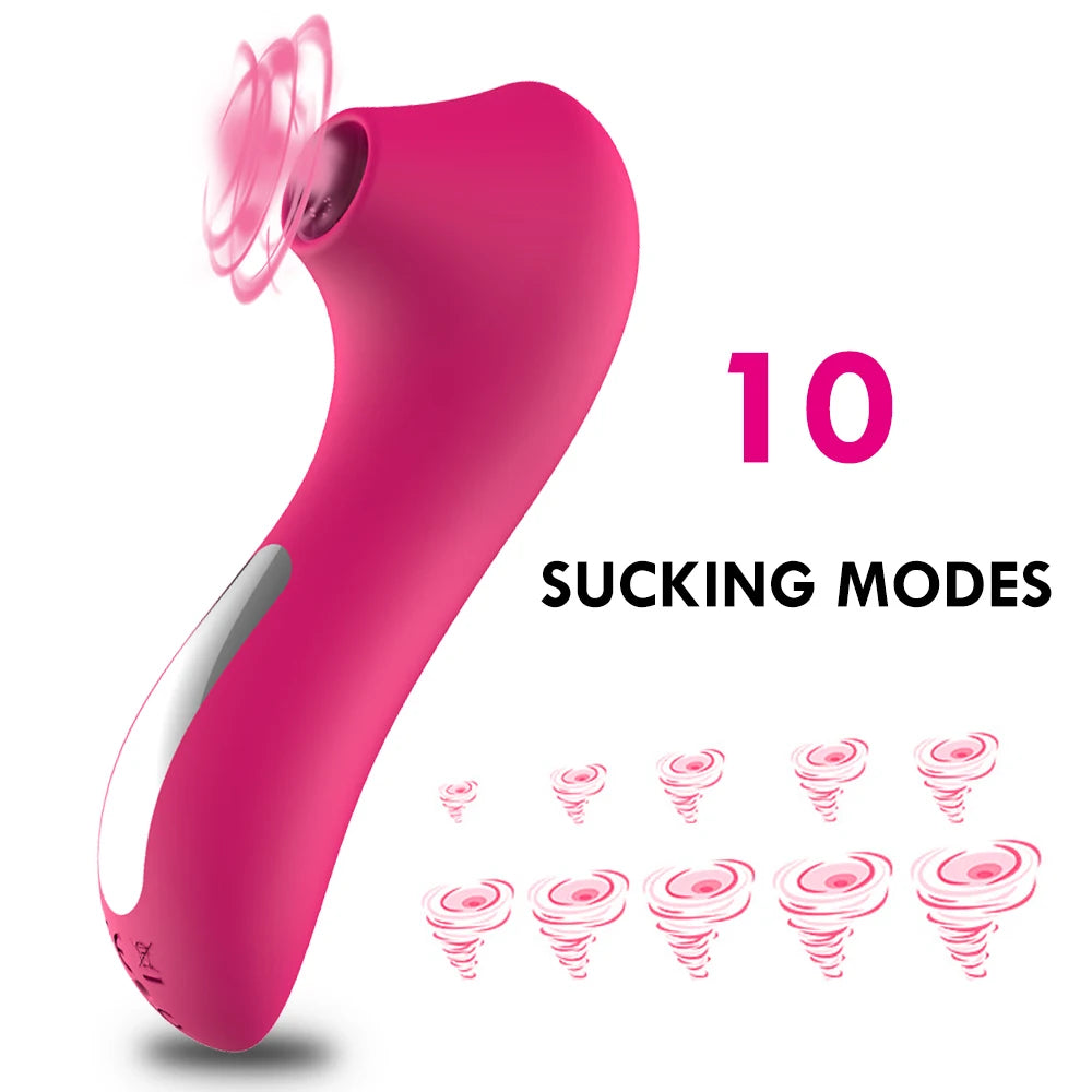 Klitoris Saug-Vibrator – 10 Intensitäten | Wasserdicht & USB-aufladbar