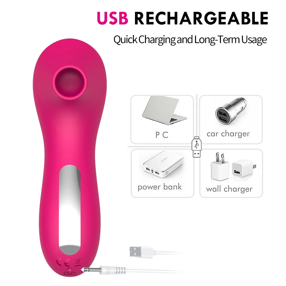 Klitoris Saug-Vibrator – 10 Intensitäten | Wasserdicht & USB-aufladbar