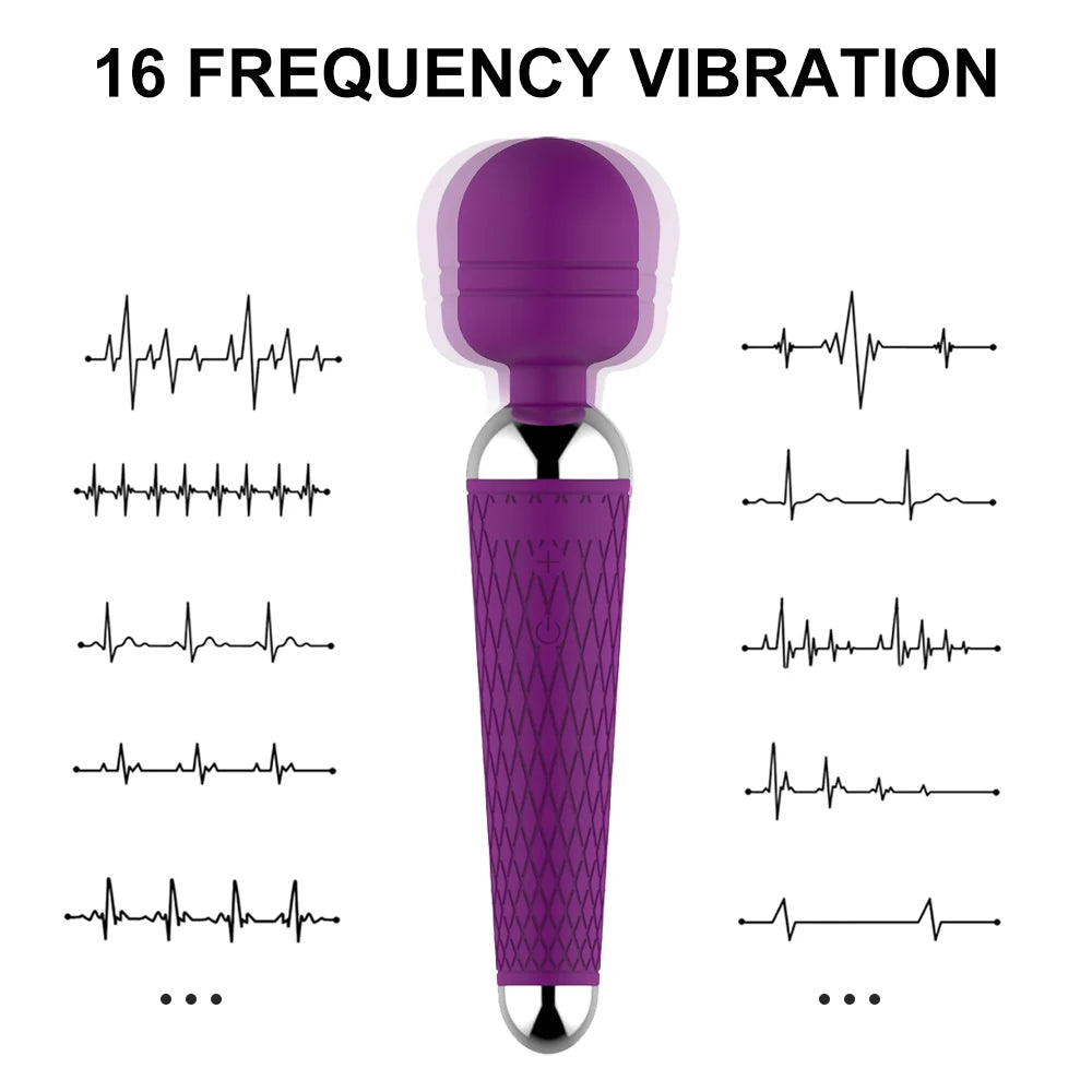 Vibrator mit 16 Vibrationsmodi – 18 cm / Wasserdicht & USB-aufladbar