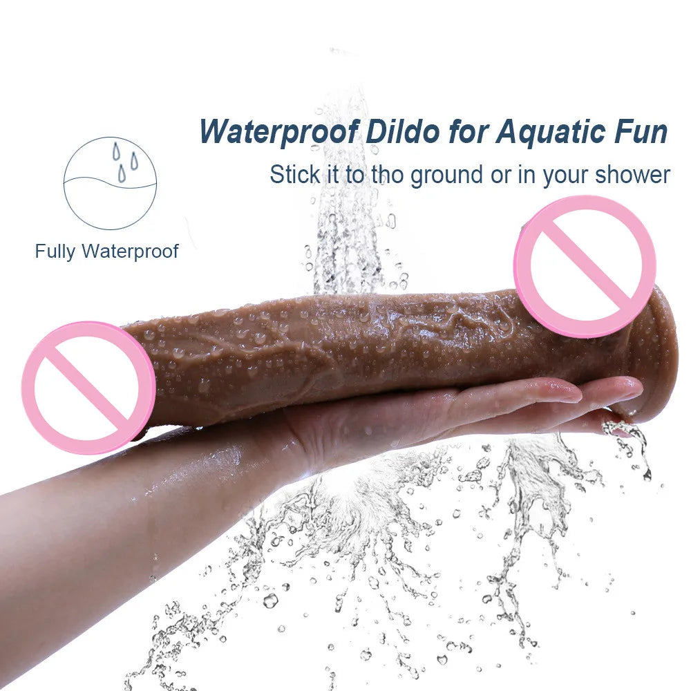 Realistischer Dildo mit Saugfuß – 26 cm | Flexibel & hautähnlich