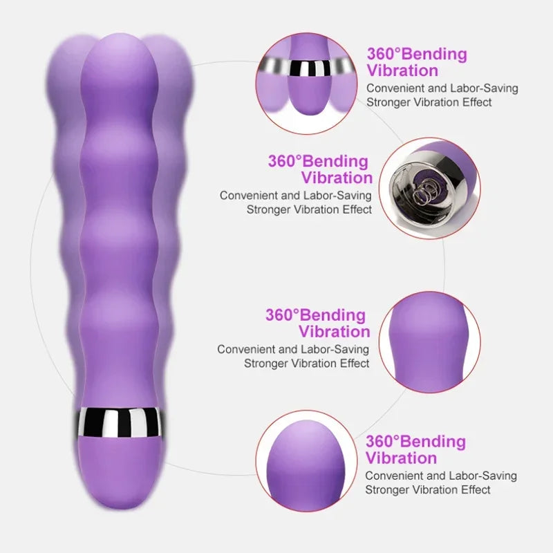 WAKEWAY G-Punkt Vibrator & Butt Plug – Multi-Speed | Klitoris & Anal-Stimulation | Lila & Rosa | Xespera21