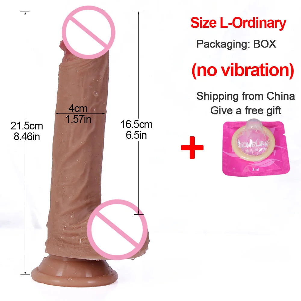 Realistischer Dildo mit Saugfuß – 18 cm | Flexibel & hautähnlich