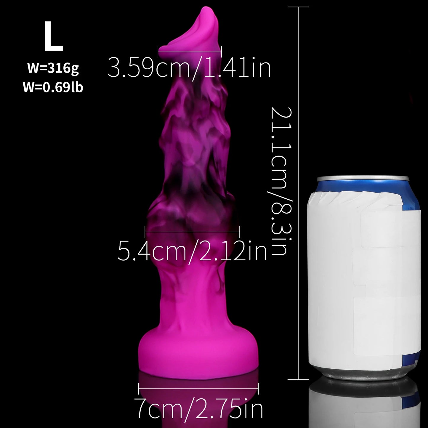 Realistischer Fantasy-Knoten-Dildo – Flüssigsilikon | Tierisch inspiriert, weich & flexibel | 5 Größen & Farben | Xespera21