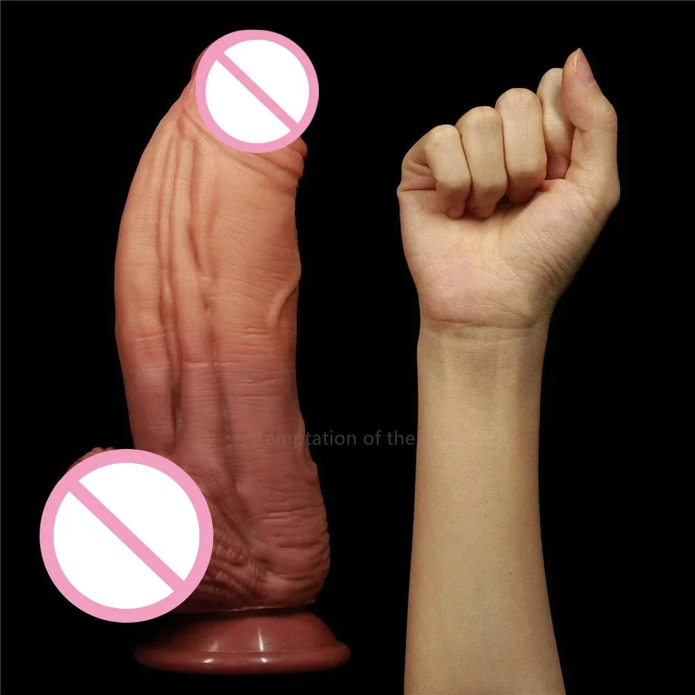 XXL Realistischer Dildo mit Saugfuß – 27×6 cm | Super weich & hautähnlich | G-Punkt Stimulator in 3 Größen | Xespera21