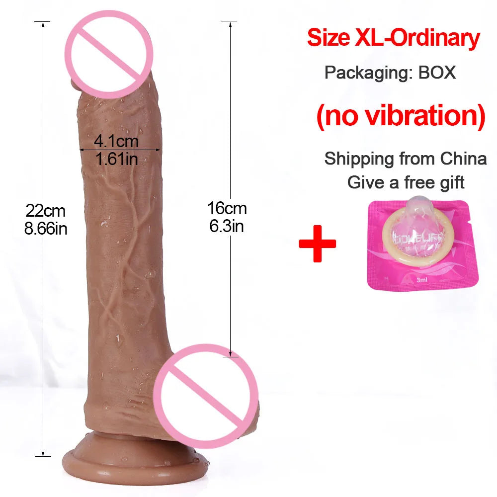 Realistischer Dildo mit Saugfuß – 18 cm | Flexibel & hautähnlich