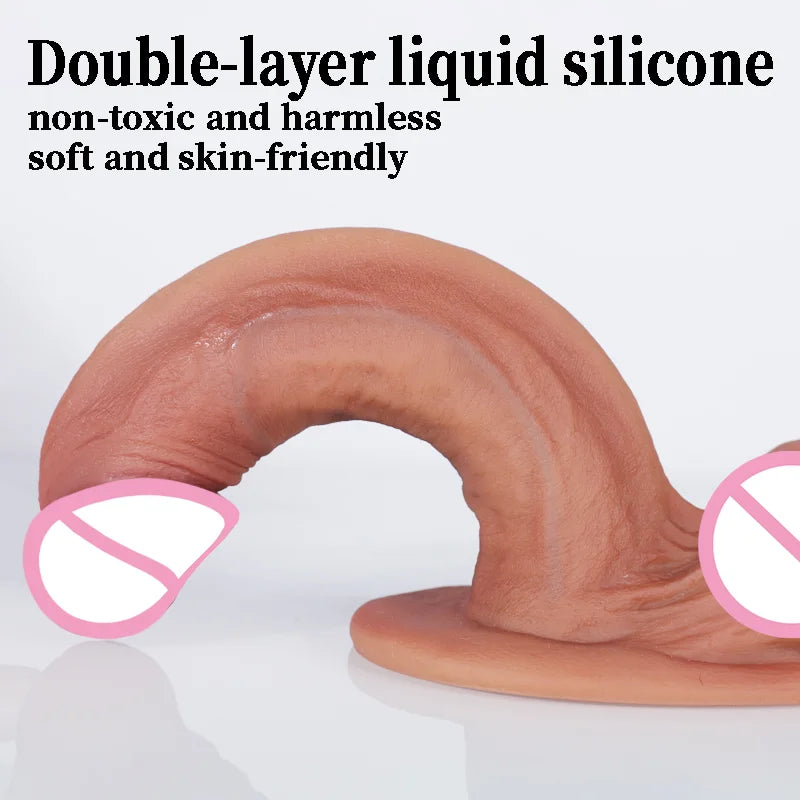 Harter Realistischer Dildo mit Saugnapf – Flüssigsilikon, 3 Größen | Großer künstlicher Penis für Anus & Vagina | Xespera21