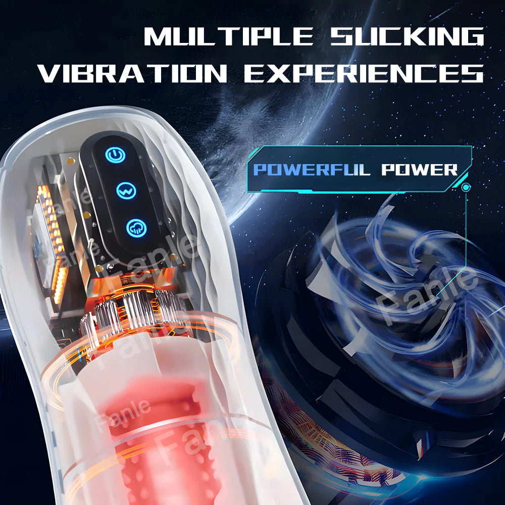 Automatischer Masturbator mit Vibration, Saugen & Heizung – 10 Modi | Life Aid | Für Männer | Xespera21