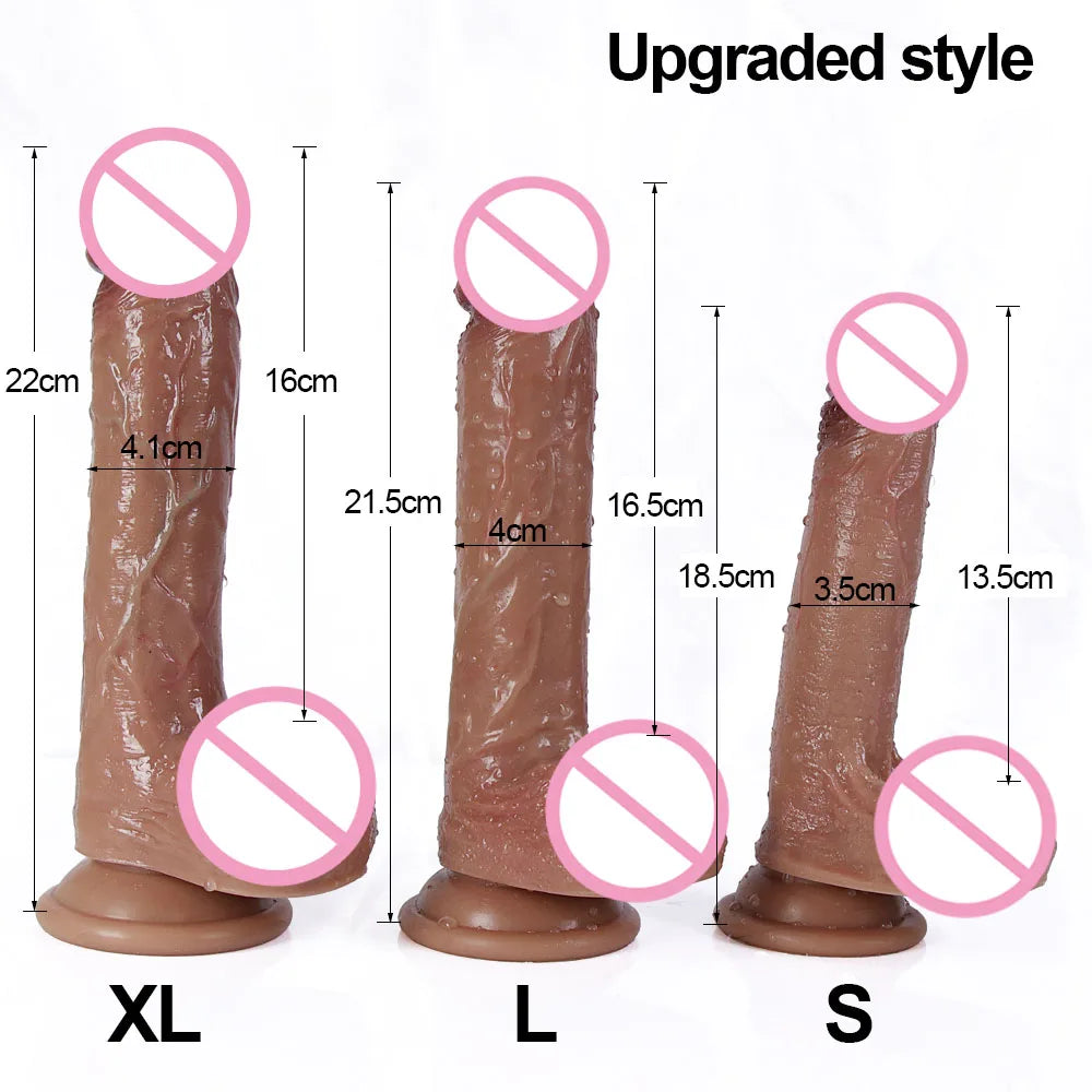 Realistischer Dildo mit Saugfuß – 18 cm | Flexibel & hautähnlich