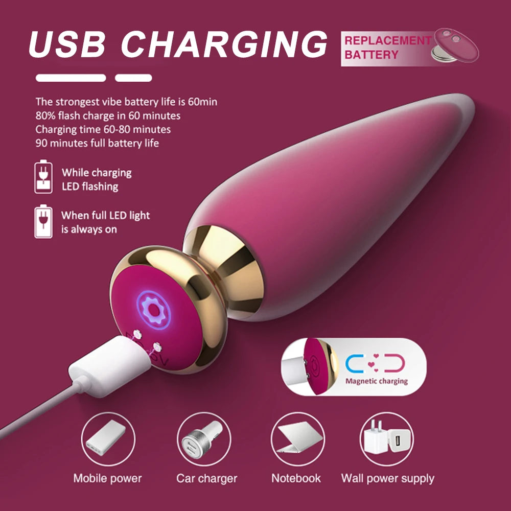 Anal Vibrator mit Fernbedienung – Prostata & G-Punkt Stimulation | 10 Modi | Wiederaufladbar & wasserdicht | Xespera21