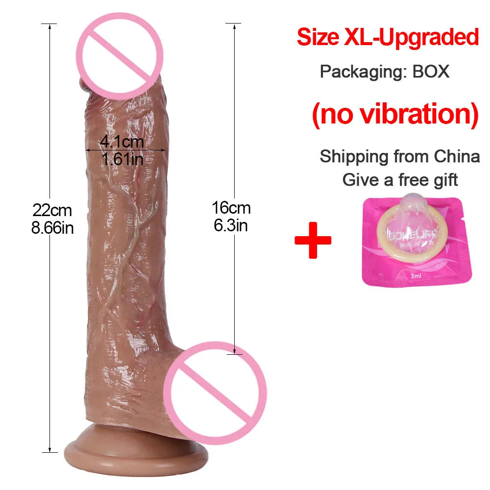 Realistischer Dildo mit Saugfuß – 18 cm | Flexibel & hautähnlich