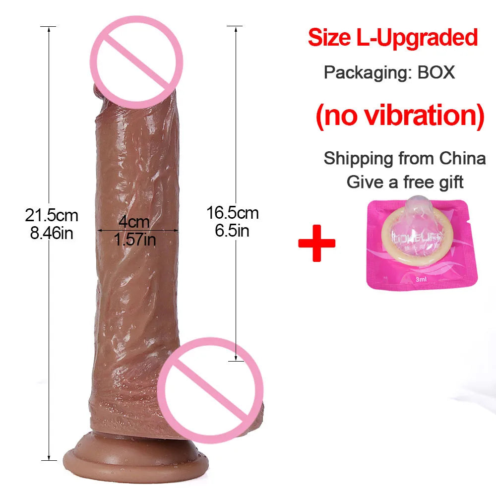 Realistischer Dildo mit Saugfuß – 18 cm | Flexibel & hautähnlich
