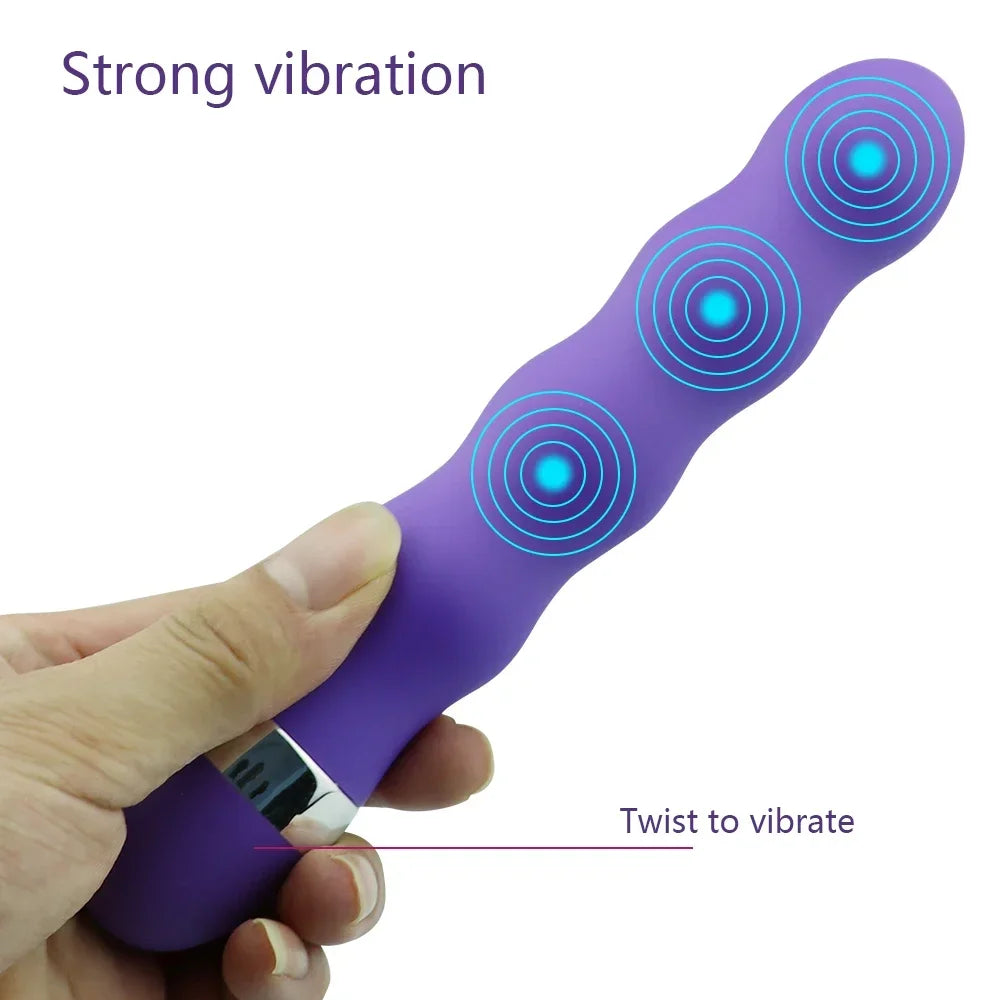 WAKEWAY G-Punkt Vibrator & Butt Plug – Multi-Speed | Klitoris & Anal-Stimulation | Lila & Rosa | Xespera21