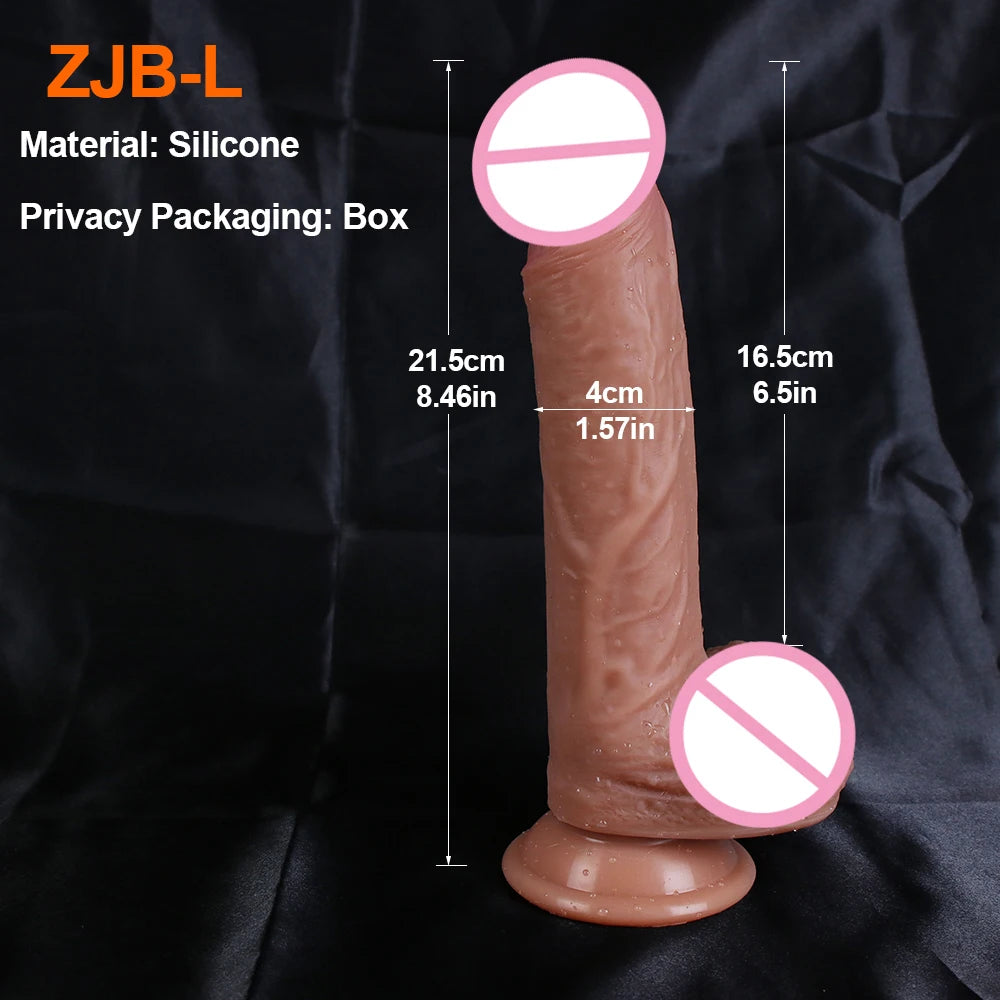 Realistischer Dildo mit Saugfuß – 18 cm | Flexibel & hautähnlich