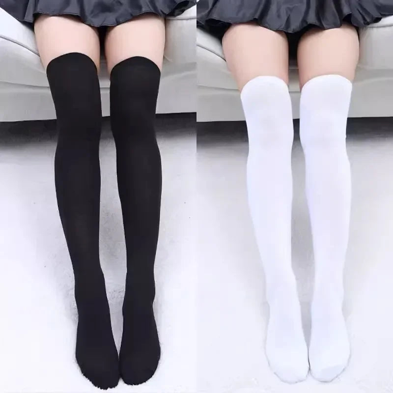 Gestreifte Overknee-Socken für Damen – Baumwollmischung, Winterfest | 1–2 Paar | Xespera21