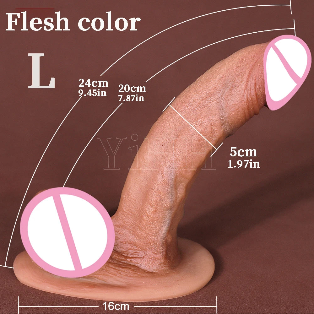 Harter Realistischer Dildo mit Saugnapf – Flüssigsilikon, 3 Größen | Großer künstlicher Penis für Anus & Vagina | Xespera21