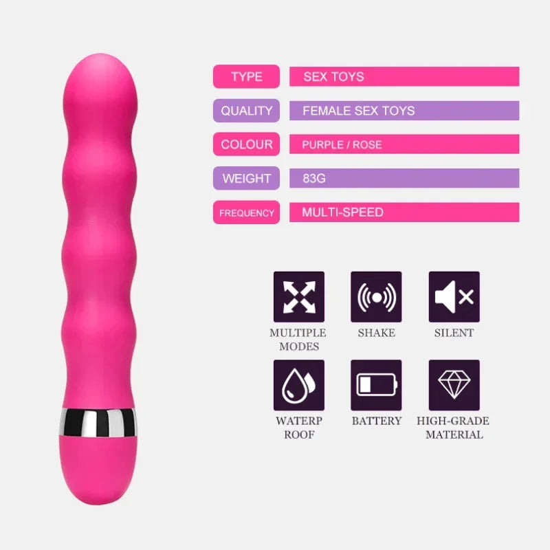 WAKEWAY G-Punkt Vibrator & Butt Plug – Multi-Speed | Klitoris & Anal-Stimulation | Lila & Rosa | Xespera21