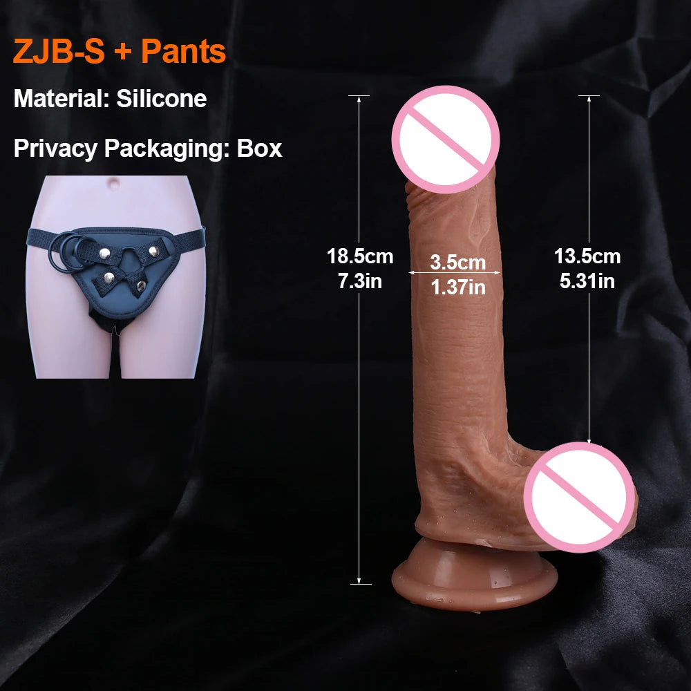 Realistischer Dildo mit Saugfuß – 18 cm | Flexibel & hautähnlich