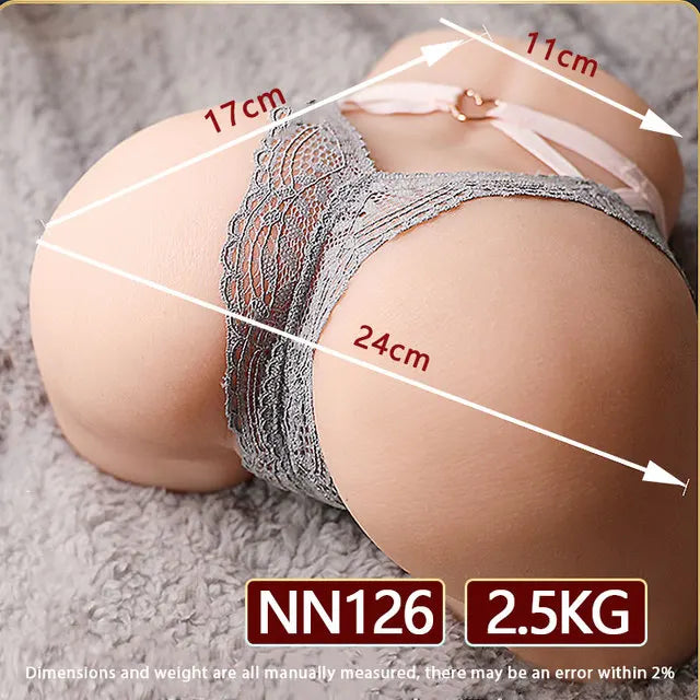 3D Realistische Vagina mit Anal – Big Ass Masturbator für Männer | TPE | Dual-Channel | Xespera21