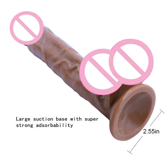 Realistischer Dildo mit Saugfuß – 26 cm | Flexibel & hautähnlich