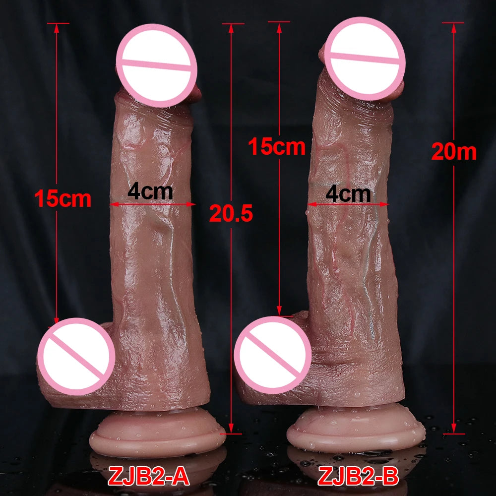 Realistischer Dildo mit Saugfuß – 18 cm | Flexibel & hautähnlich