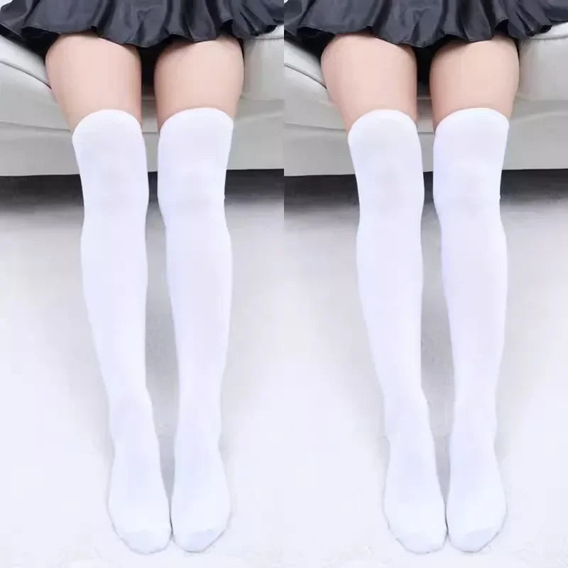 Gestreifte Overknee-Socken für Damen – Baumwollmischung, Winterfest | 1–2 Paar | Xespera21