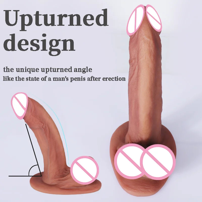 Harter Realistischer Dildo mit Saugnapf – Flüssigsilikon, 3 Größen | Großer künstlicher Penis für Anus & Vagina | Xespera21