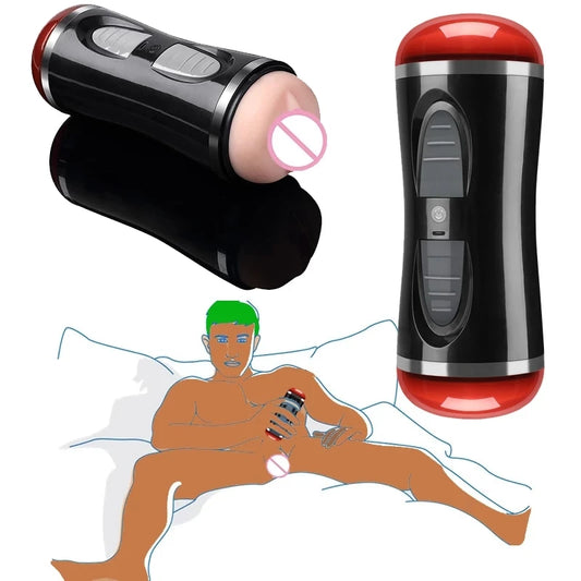 Doppelseitiger Masturbator für Männer – Vagina & Deep Throat | Realistisch & weich | Taschenpussy | Xespera21